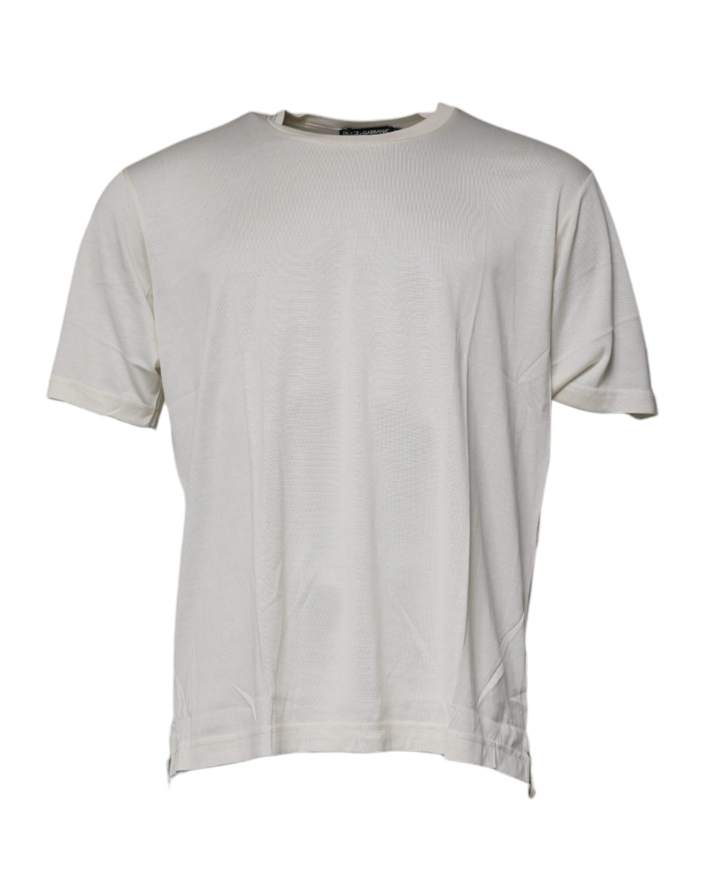 Dolce & Gabbana Off White Rundringad Kortärmad T-shirt