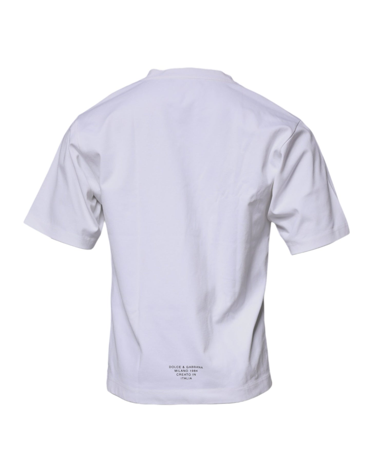 Dolce & Gabbana Vit DG Logo Rundringad Kortärmad T-shirt