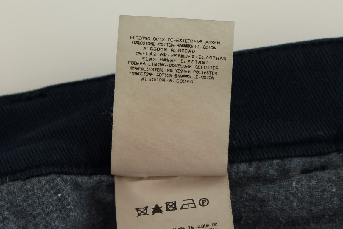 GF Ferre Blå Stretchiga Raka Chinosbyxor