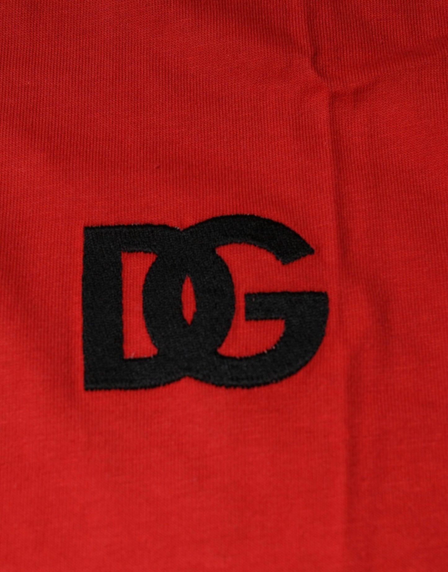 Dolce & Gabbana Rød DG Logo Bomulls-T-skjorte med rund hals