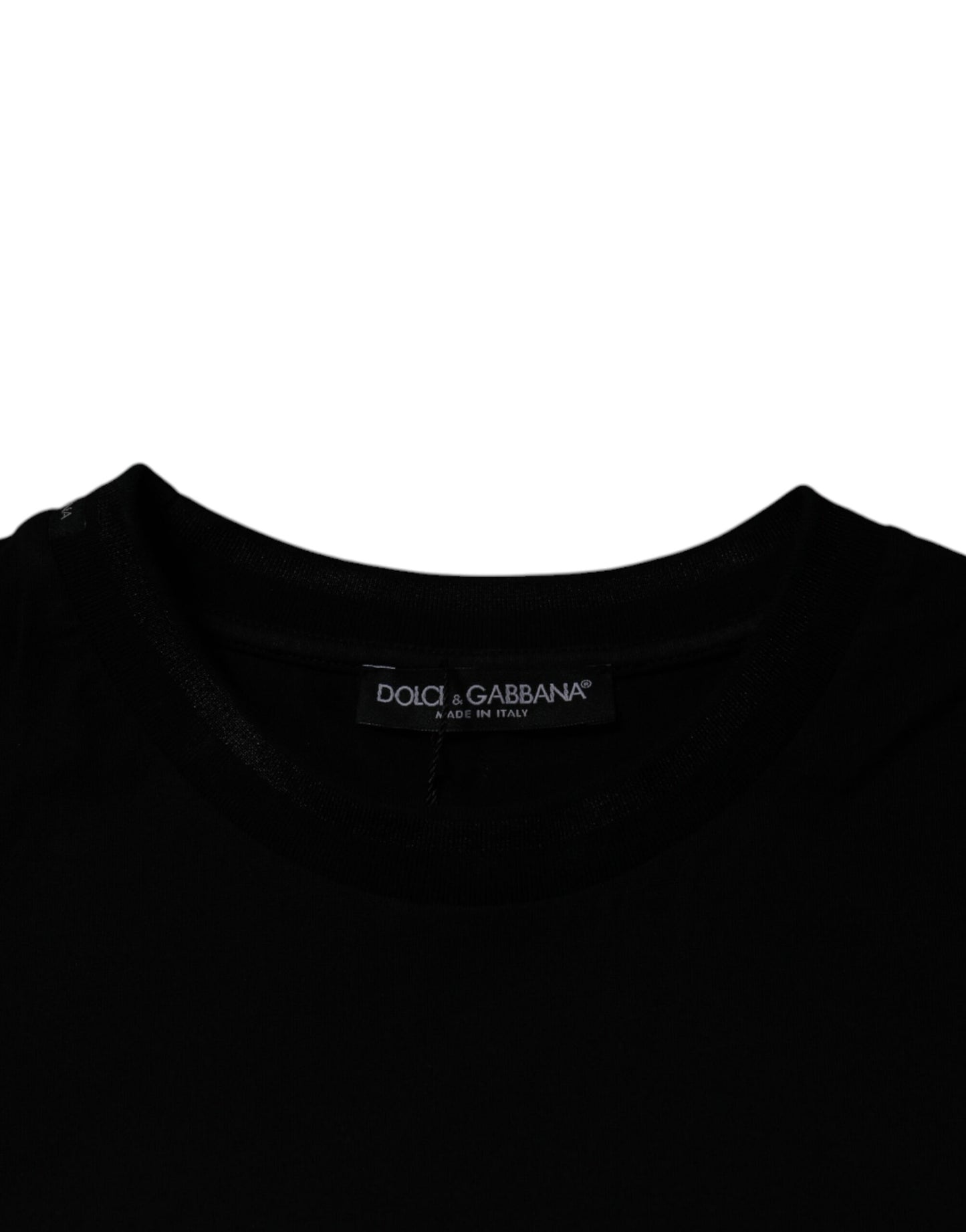Dolce & Gabbana svart rund hals t-skjorte med korte ermer