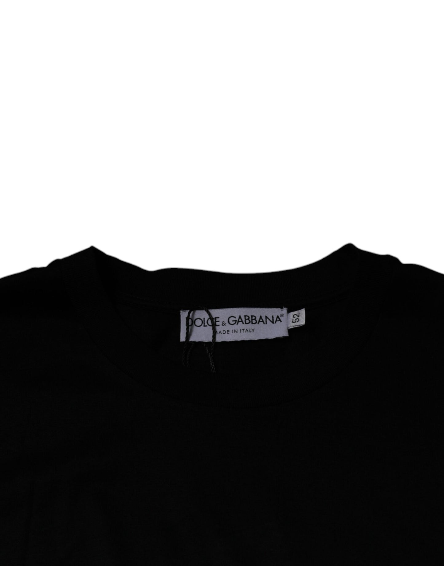 Dolce & Gabbana svart rund hals t-skjorte med korte ermer