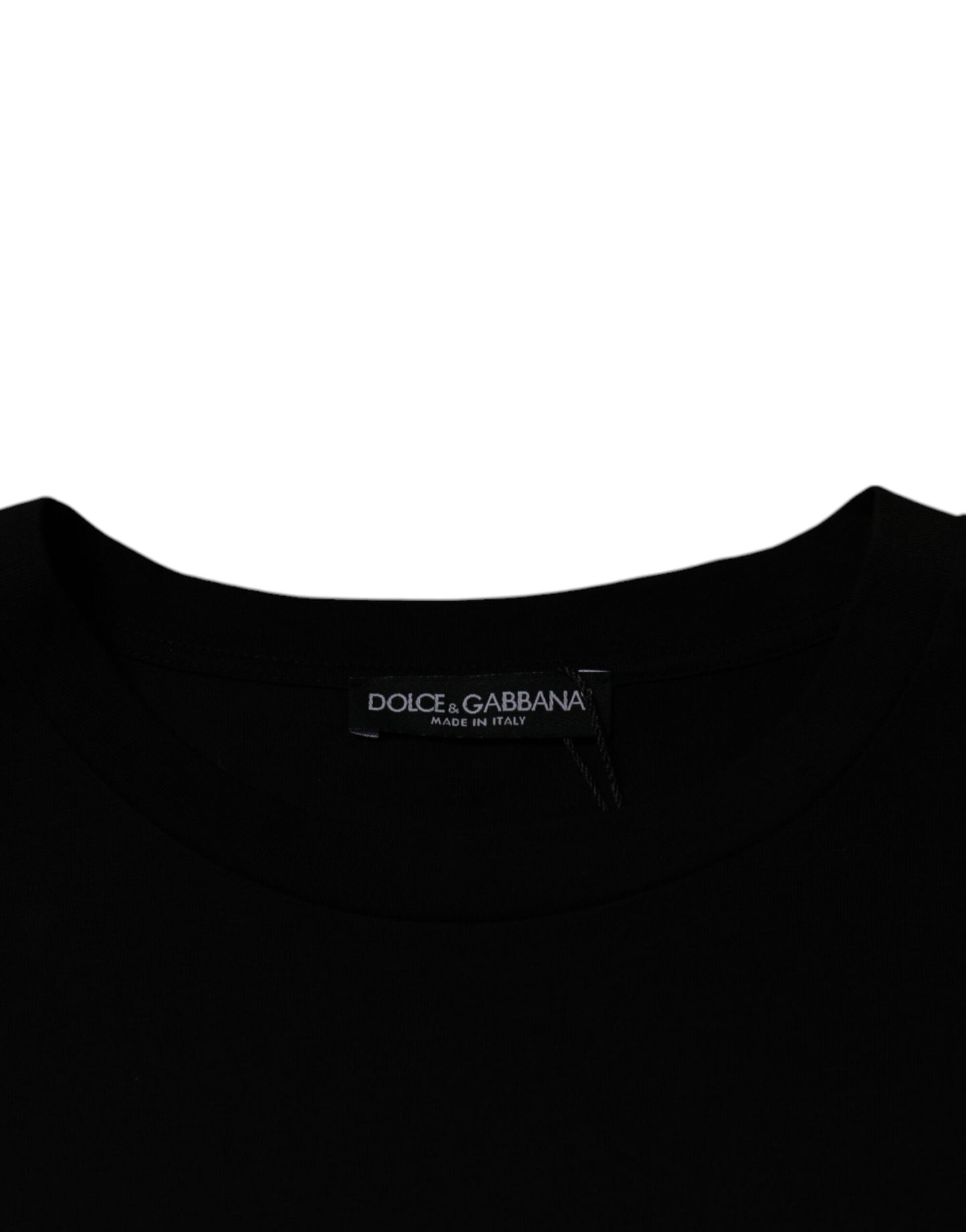Dolce & Gabbana svart rund hals t-skjorte med korte ermer