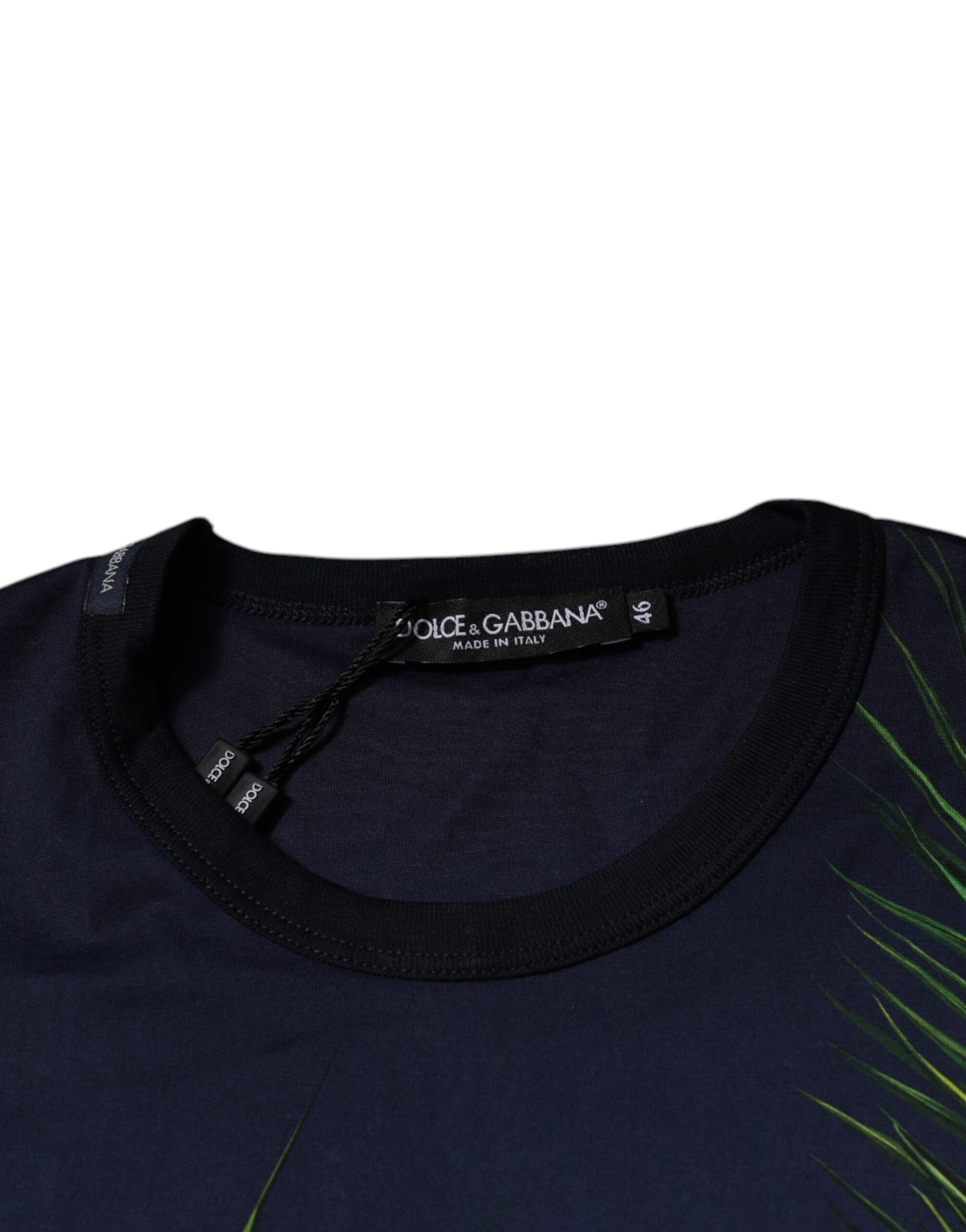 Dolce & Gabbana Blå Tretrykk Crew Neck Kortermet T-skjorte