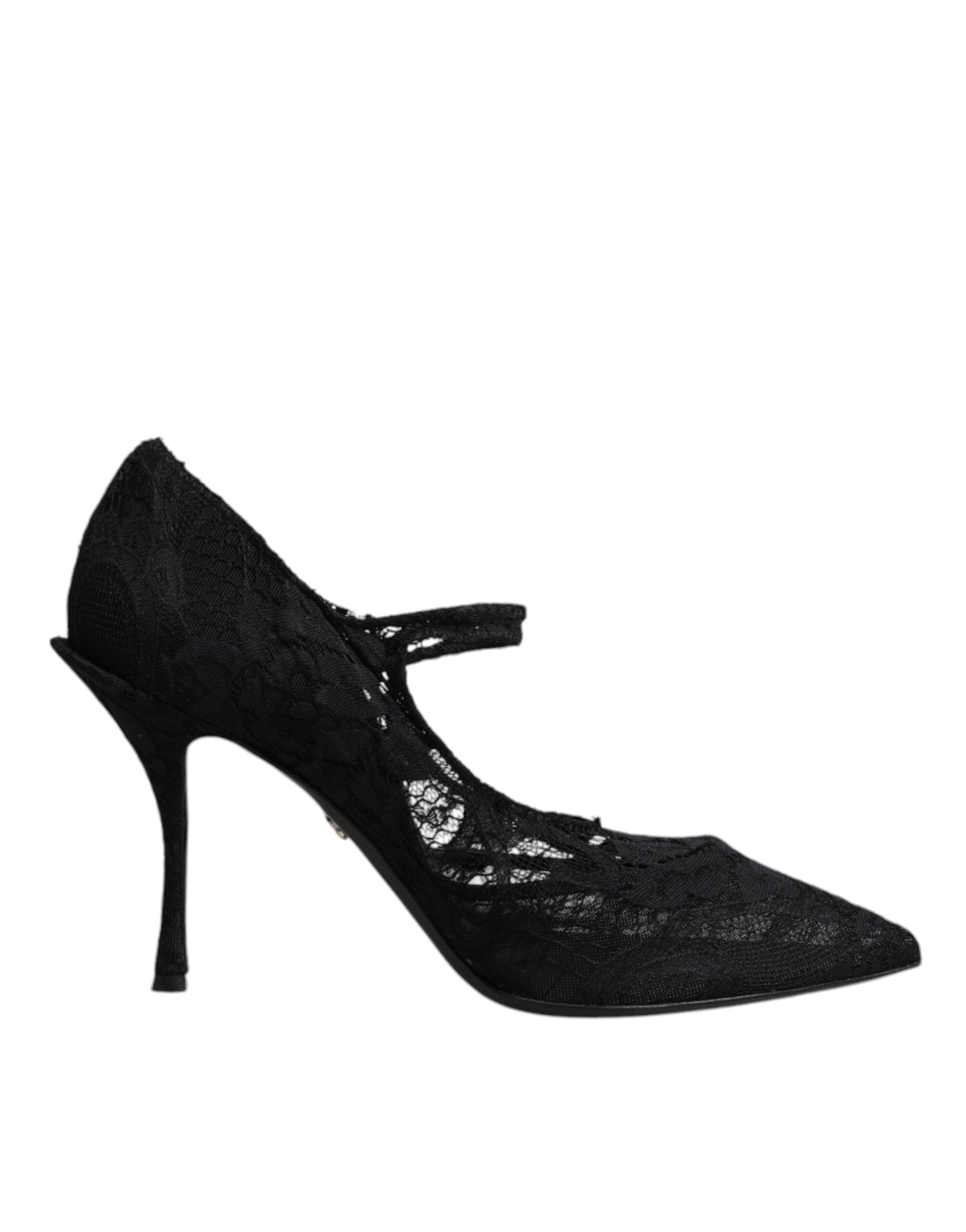 Svarte blondekrystaller Mary Jane pumps sko