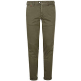 Tramarossa Green Cotton Men Chino Pants