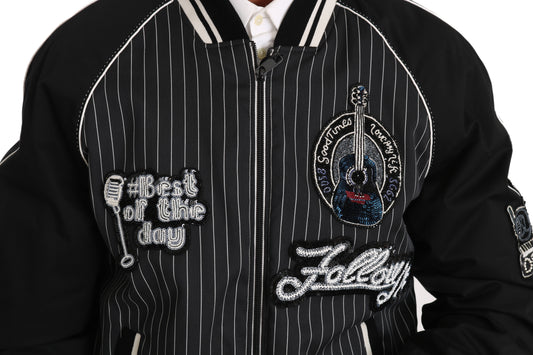 Dolce & Gabbana svart DD58 SG62 paljettperlet jakke