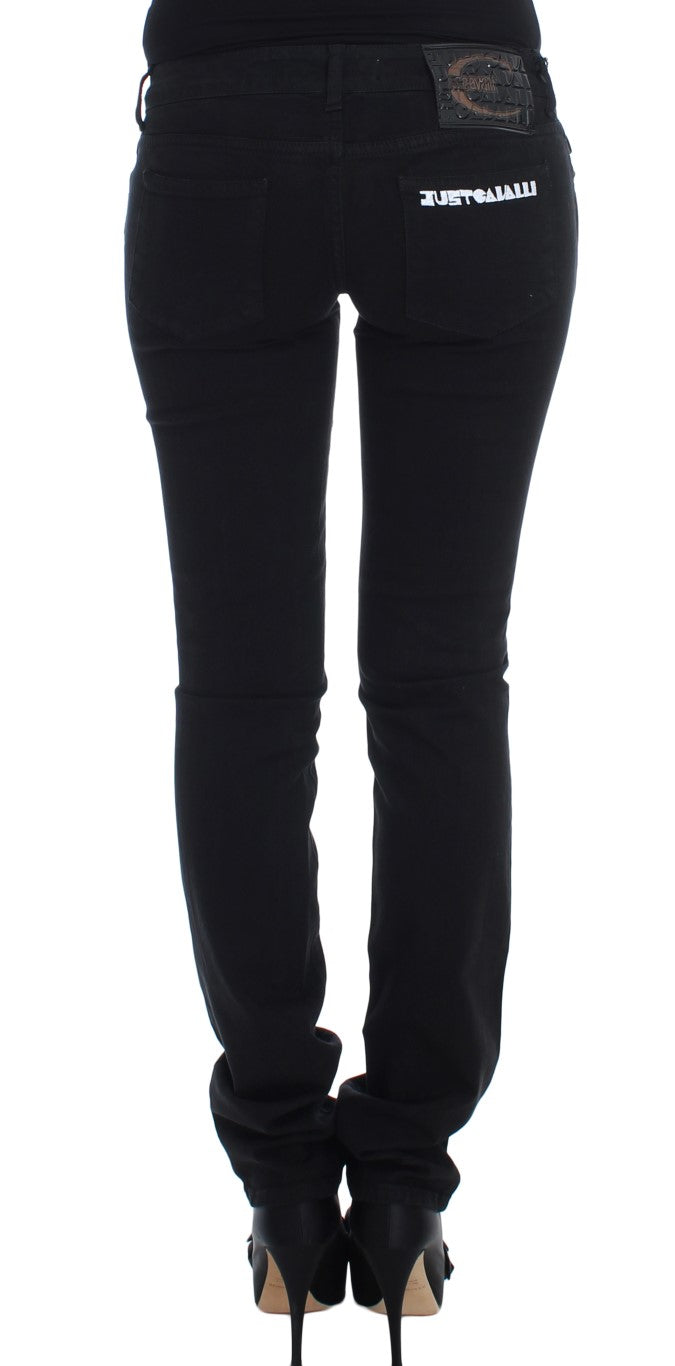 Cavalli svarta bomullsstretchiga slim skinny jeans