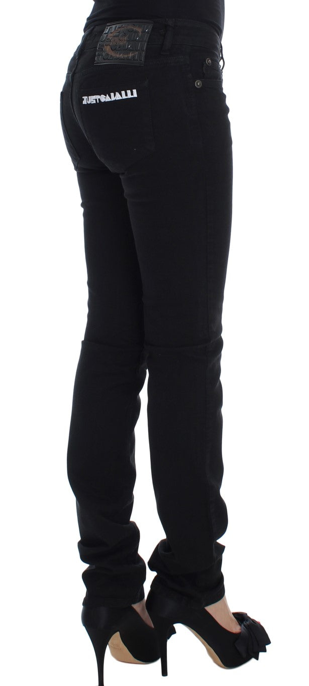 Cavalli svarta bomullsstretchiga slim skinny jeans