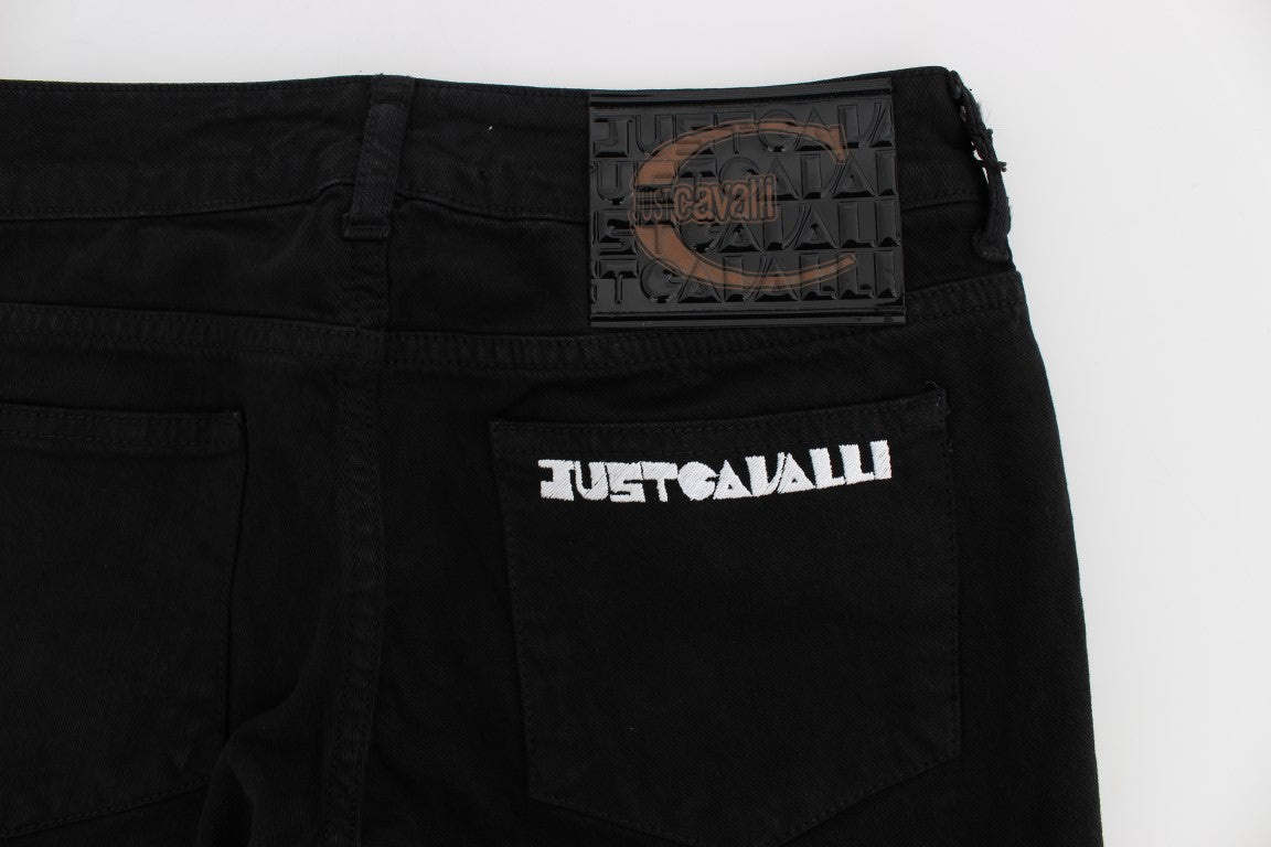 Cavalli svarta bomullsstretchiga slim skinny jeans