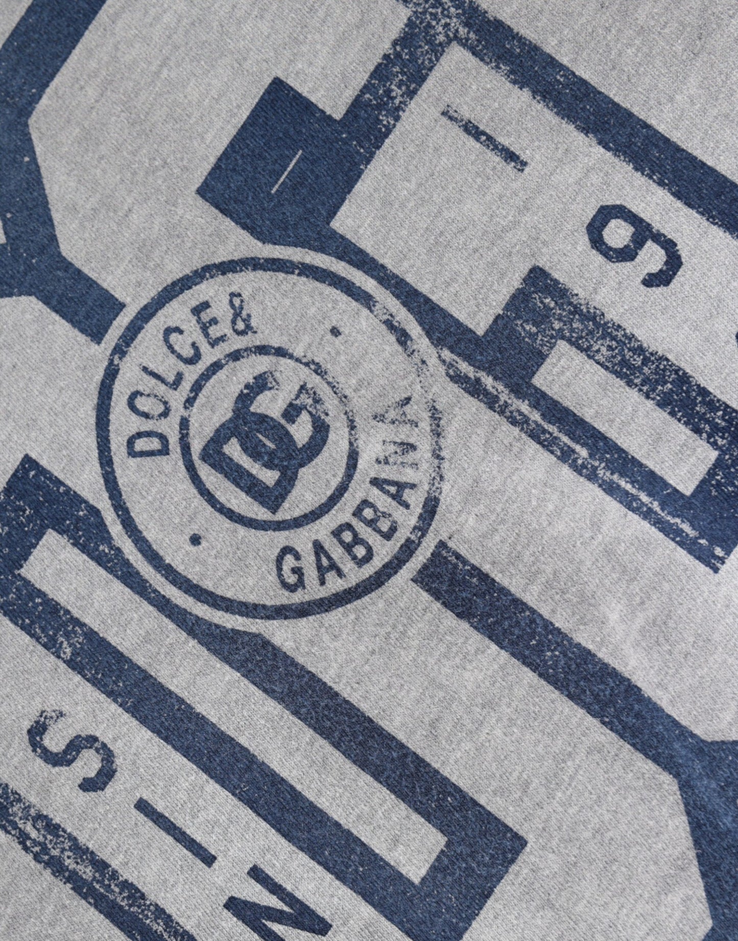 Dolce & Gabbana grå logotrykk bomulls-T-skjorte med rund hals