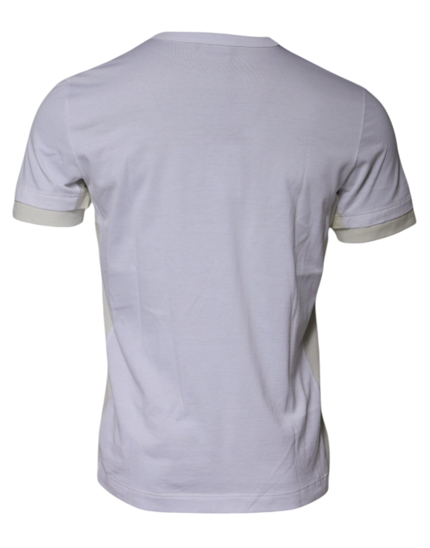 Dolce & Gabbana Hvit bomulls-T-skjorte med rund hals og korte ermer