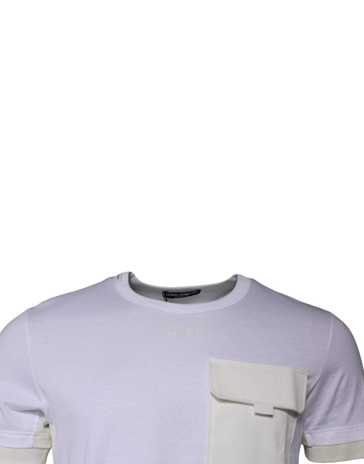 Dolce & Gabbana Hvit bomulls-T-skjorte med rund hals og korte ermer