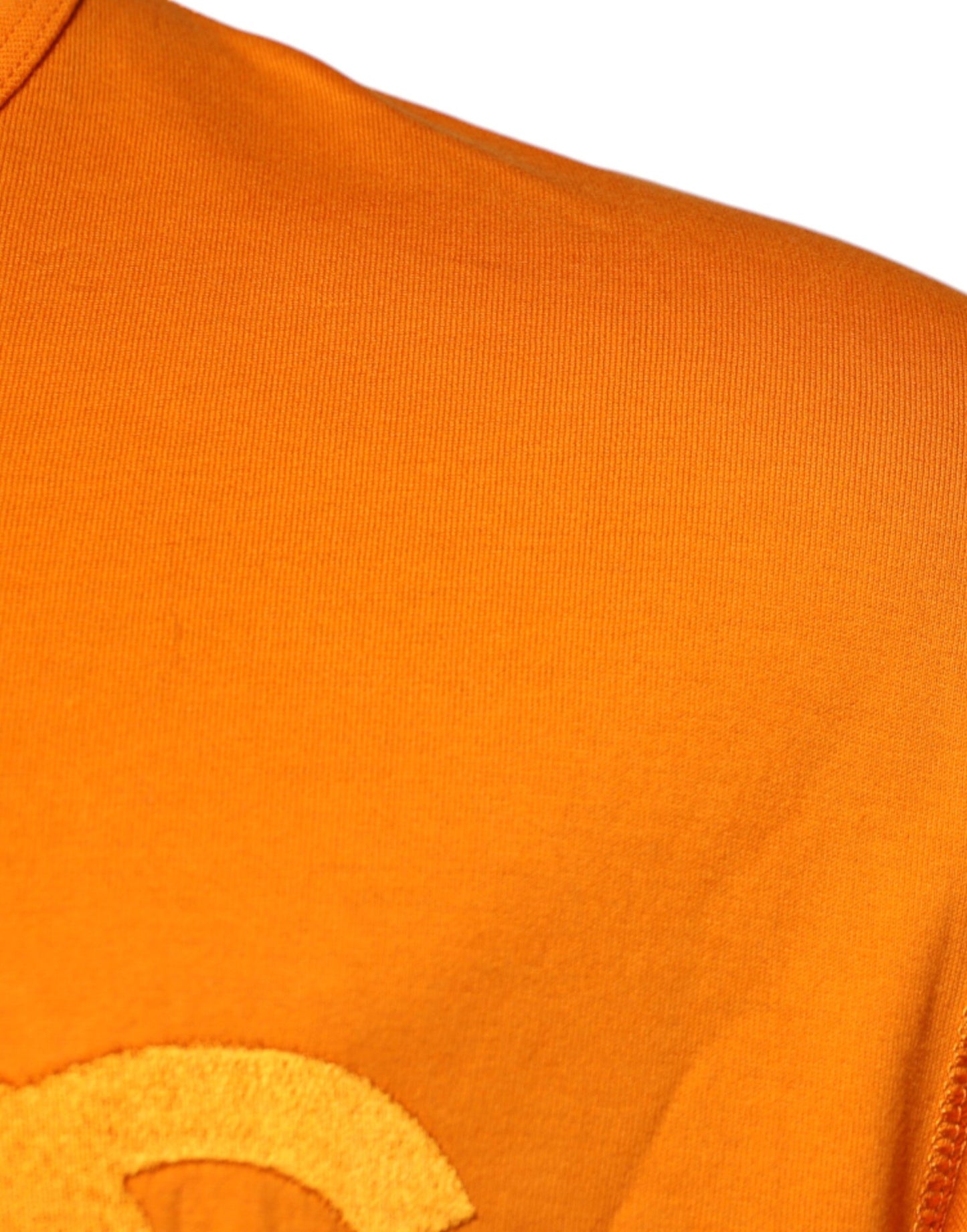 Dolce & Gabbana Oransje Logo Bomulls-T-skjorte med rund hals