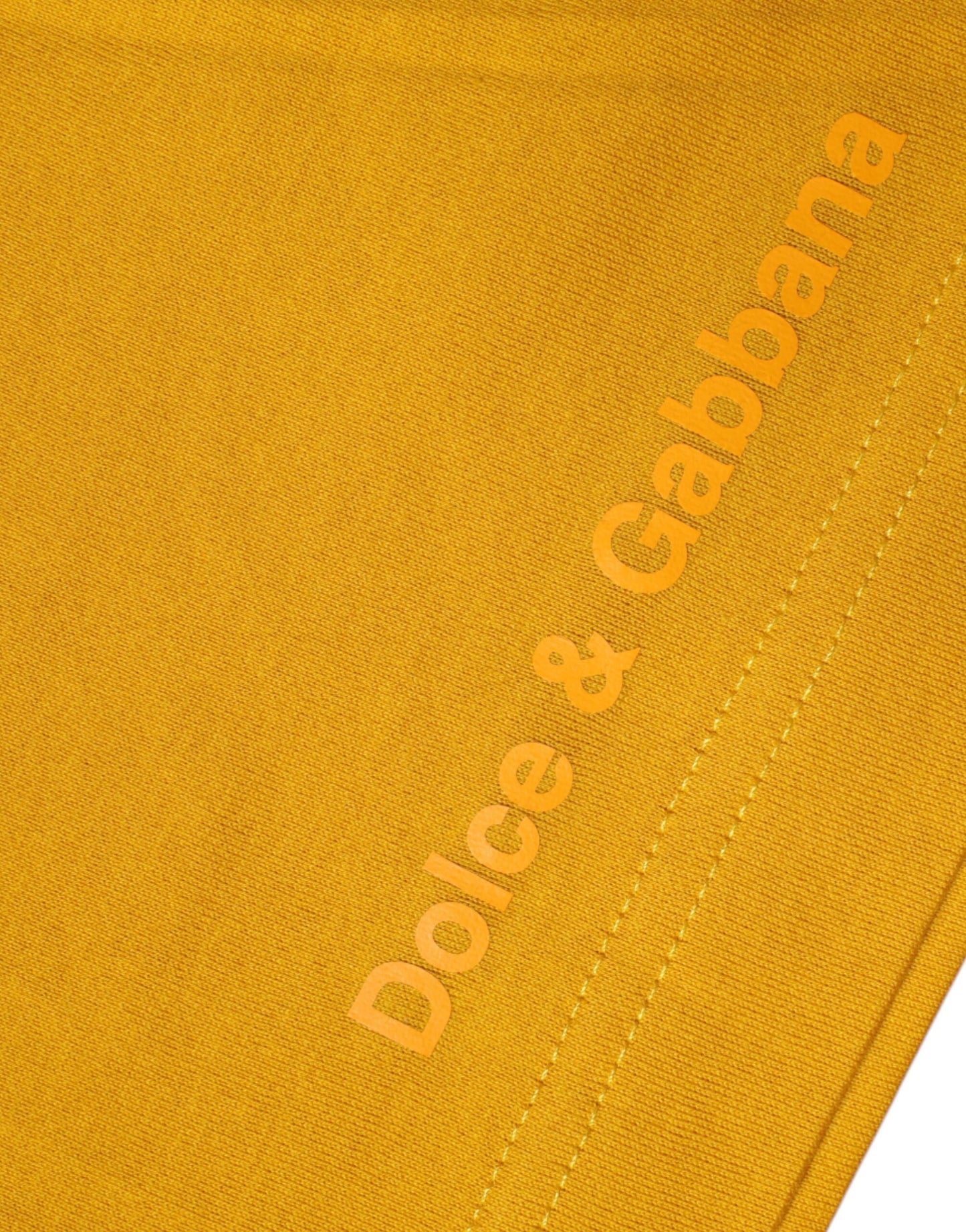 Dolce & Gabbana Mørkegul Logo Rund Hals Kortermet T-skjorte