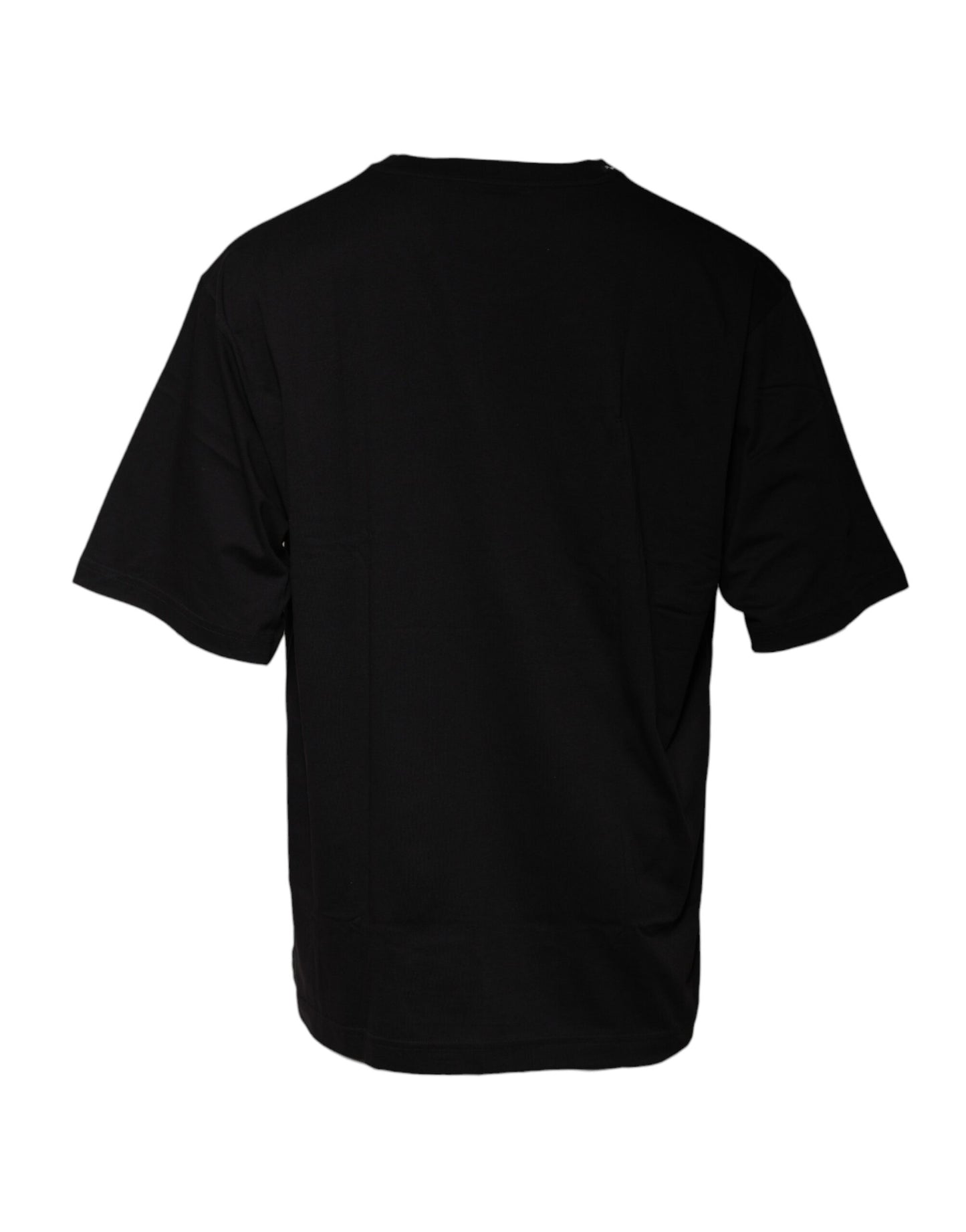 Dolce & Gabbana svart logotrykk bomulls-T-skjorte med korte ermer