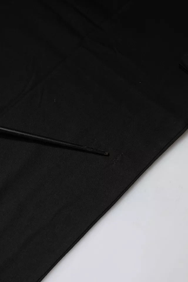 Dolce & Gabbana svart logotrykk bomulls-T-skjorte med korte ermer