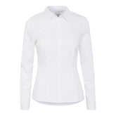 ICHI White Cotton Blouse