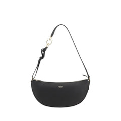 Ferragamo Black Calf Leather Bos Taurus Shoulder Bag