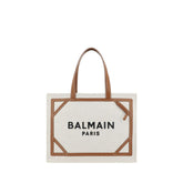 Balmain Beige Cotton Shoulder Bag