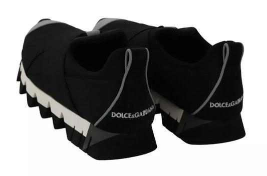Dolce & Gabbana Black Shark Neopren Stretch Sneakers Skor