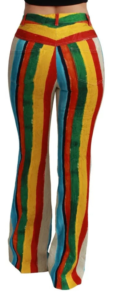 Dolce & Gabbana flerfarget blusset Riga Pittorica-bukse