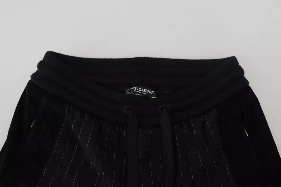 Dolce & Gabbana svarta joggingbyxor i bomullsblandning