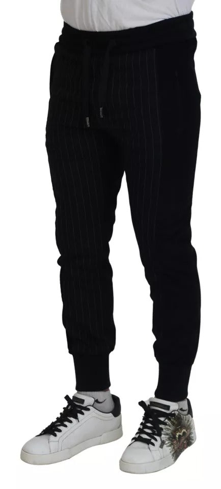 Dolce & Gabbana svarta joggingbyxor i bomullsblandning