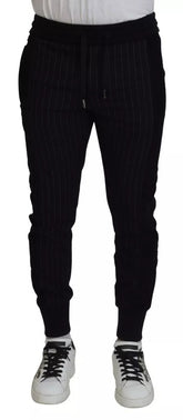 Dolce & Gabbana svarte joggebukser i bomullsblanding