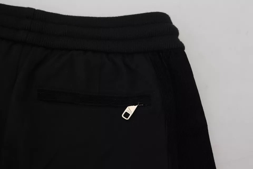Dolce & Gabbana svarta joggingbyxor i bomullsblandning