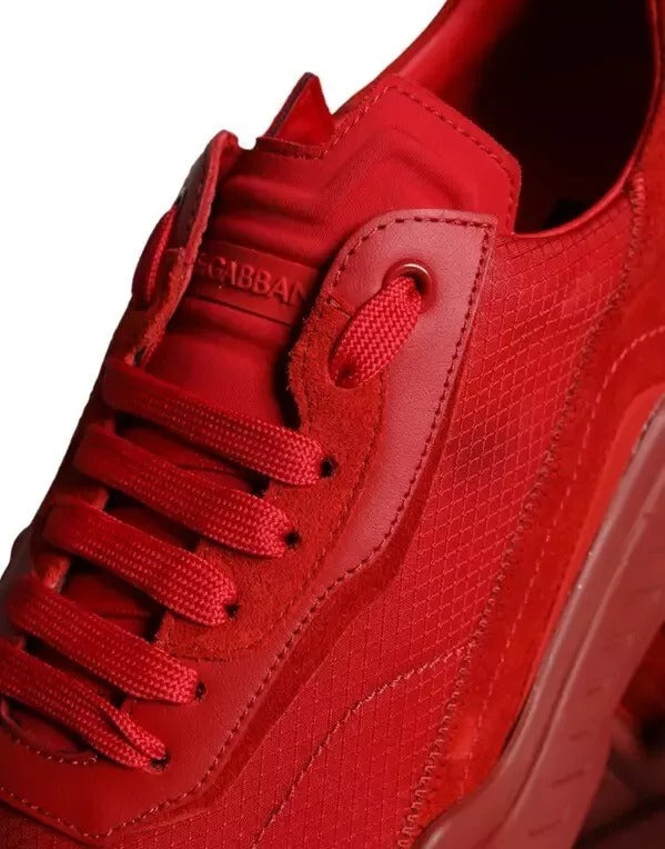Dolce & Gabbana røde skinn Daymaster lave sneakers