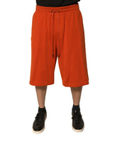 Dolce & Gabbana Oransje Bomullsblanding Herre Bermudashorts