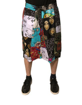 Dolce & Gabbana Flerfarget Patchwork Cargo Bermuda Shorts