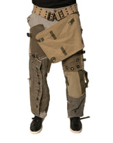 Dolce & Gabbana flerfargede rekonstruerte fly-cargobukser