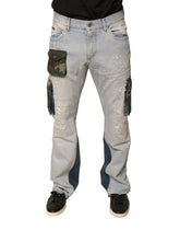 Dolce & Gabbana Lyseblå Bomull Cargo Straight Denim Jeans