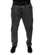 Dolce & Gabbana mørkegrå bomulls skinny denimjeans