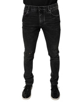Dolce & Gabbana svarte bomullsstretch skinny herrejeans