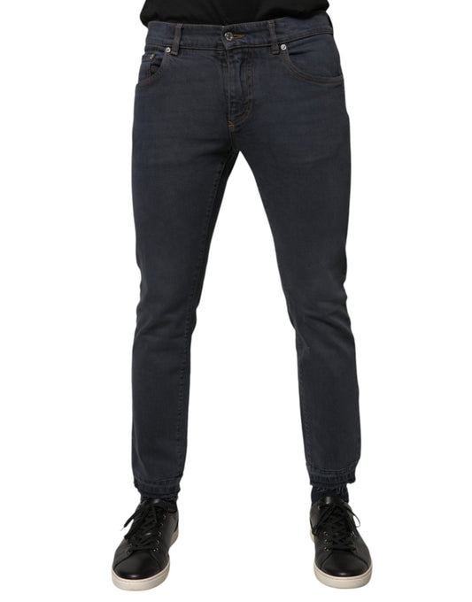 Dolce & Gabbana mørkegrå bomulls skinny denimjeans