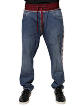 Dolce & Gabbana Blå Bomulls Stretch Rette Denim Jeans