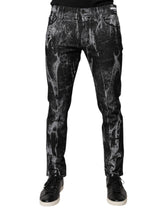 Dolce & Gabbana Flerfargede Bomull Tie Dye Skinny Denim Jeans