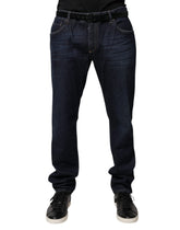 Dolce & Gabbana mørkeblå bomulls skinny denimjeans