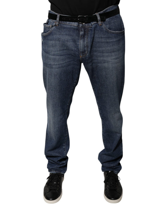 Dolce & Gabbana mørkeblå bomullslogo skinny denimjeans
