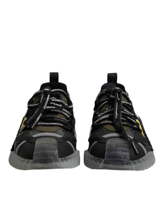 Dolce & Gabbana Svart Grønn Camo NS1 Lave Sneakers Sko