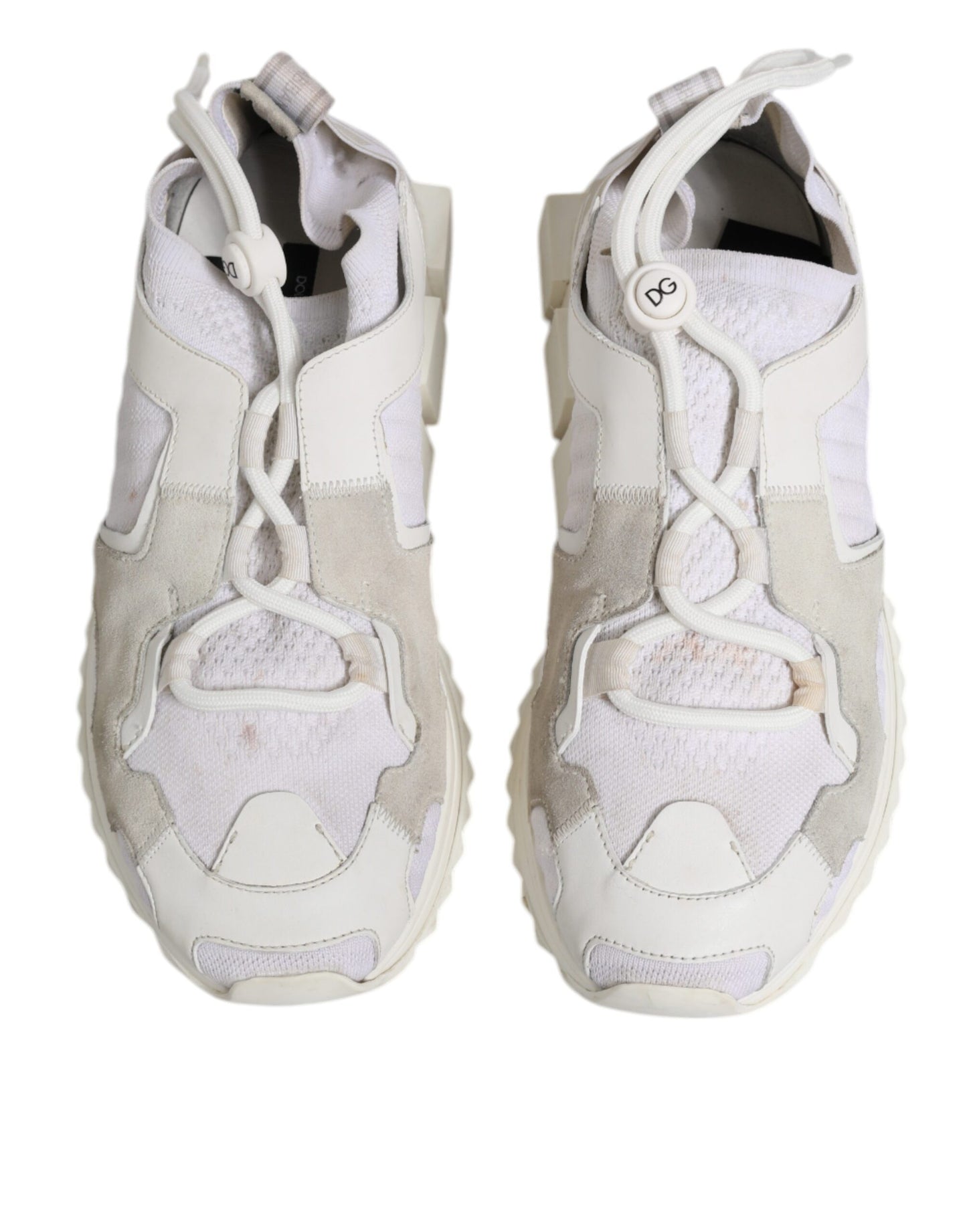 Dolce & Gabbana Hvite Mesh Sorrento Trekking Sneakers Sko
