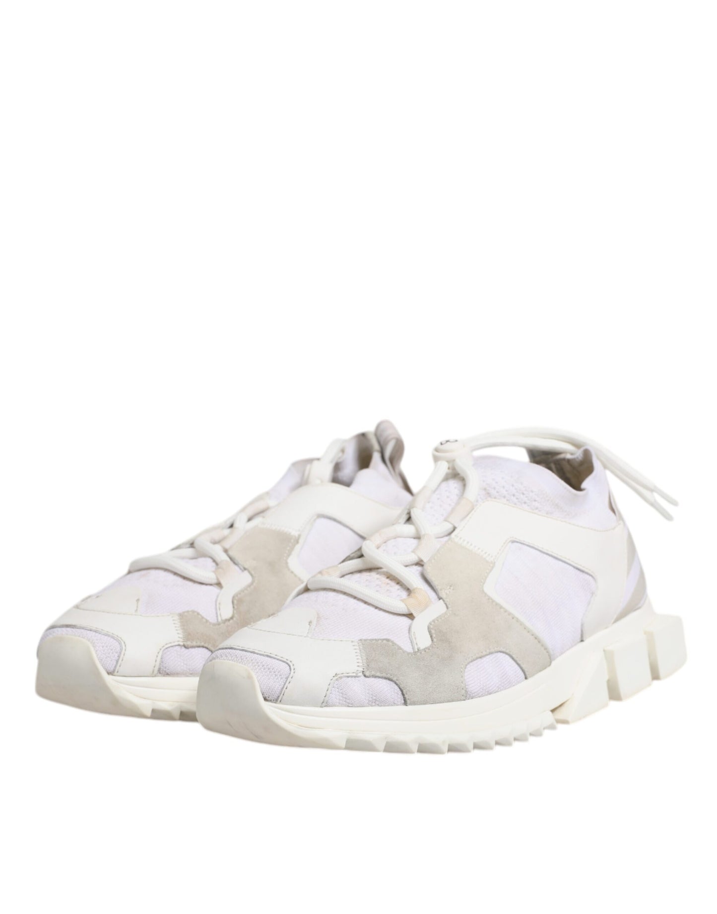 Dolce & Gabbana Hvite Mesh Sorrento Trekking Sneakers Sko