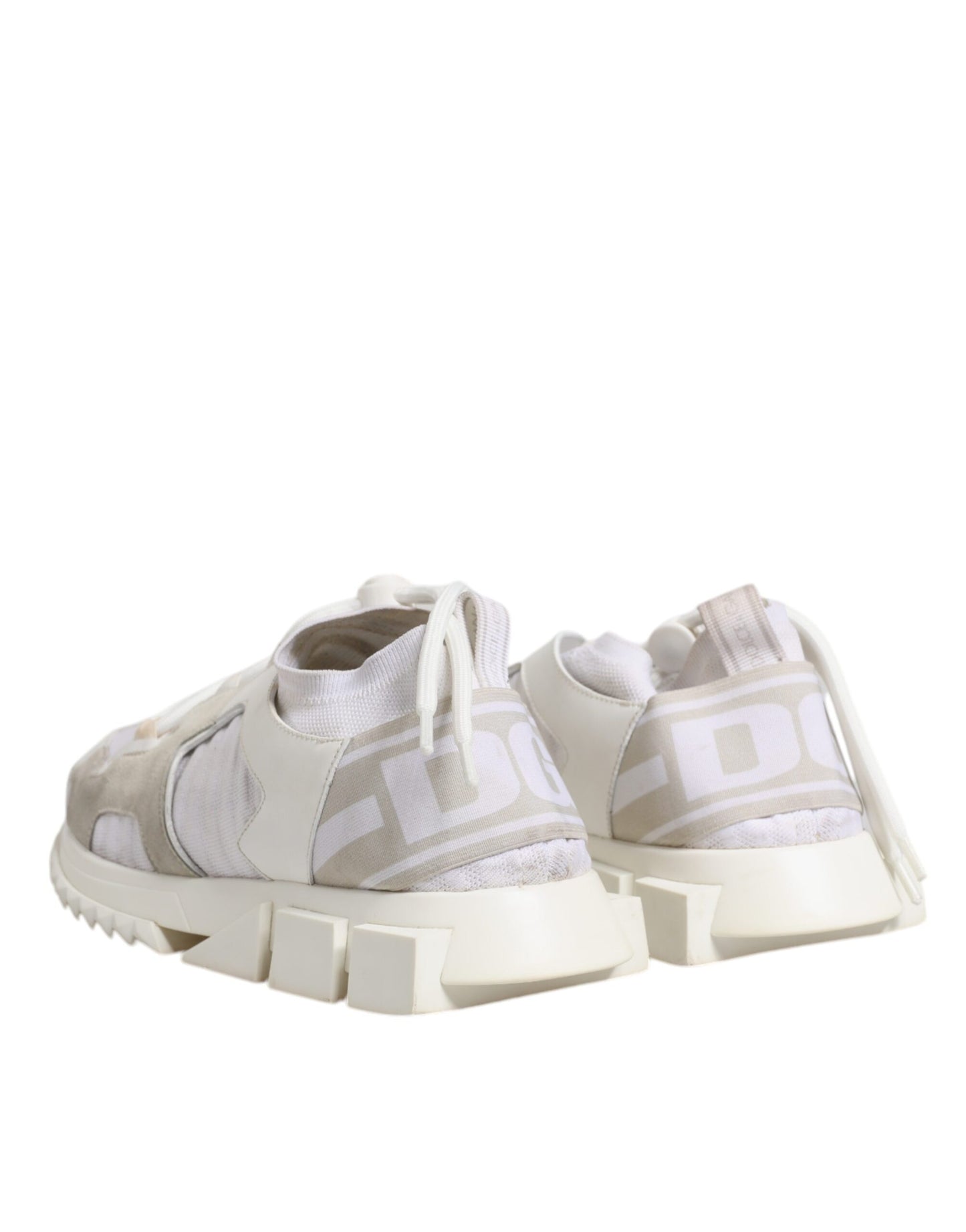Dolce & Gabbana Hvite Mesh Sorrento Trekking Sneakers Sko