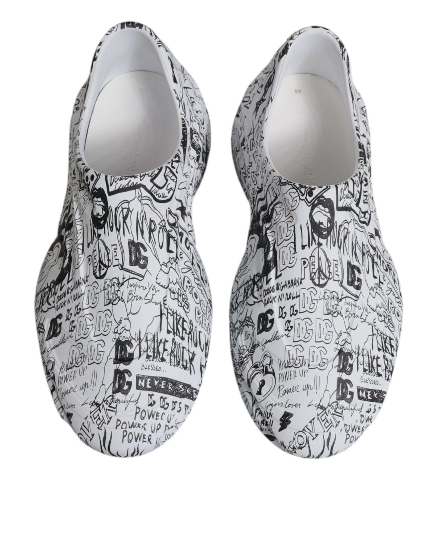 Dolce & Gabbana Vita Svarta Graffiti Daymaster Sneakers Skor