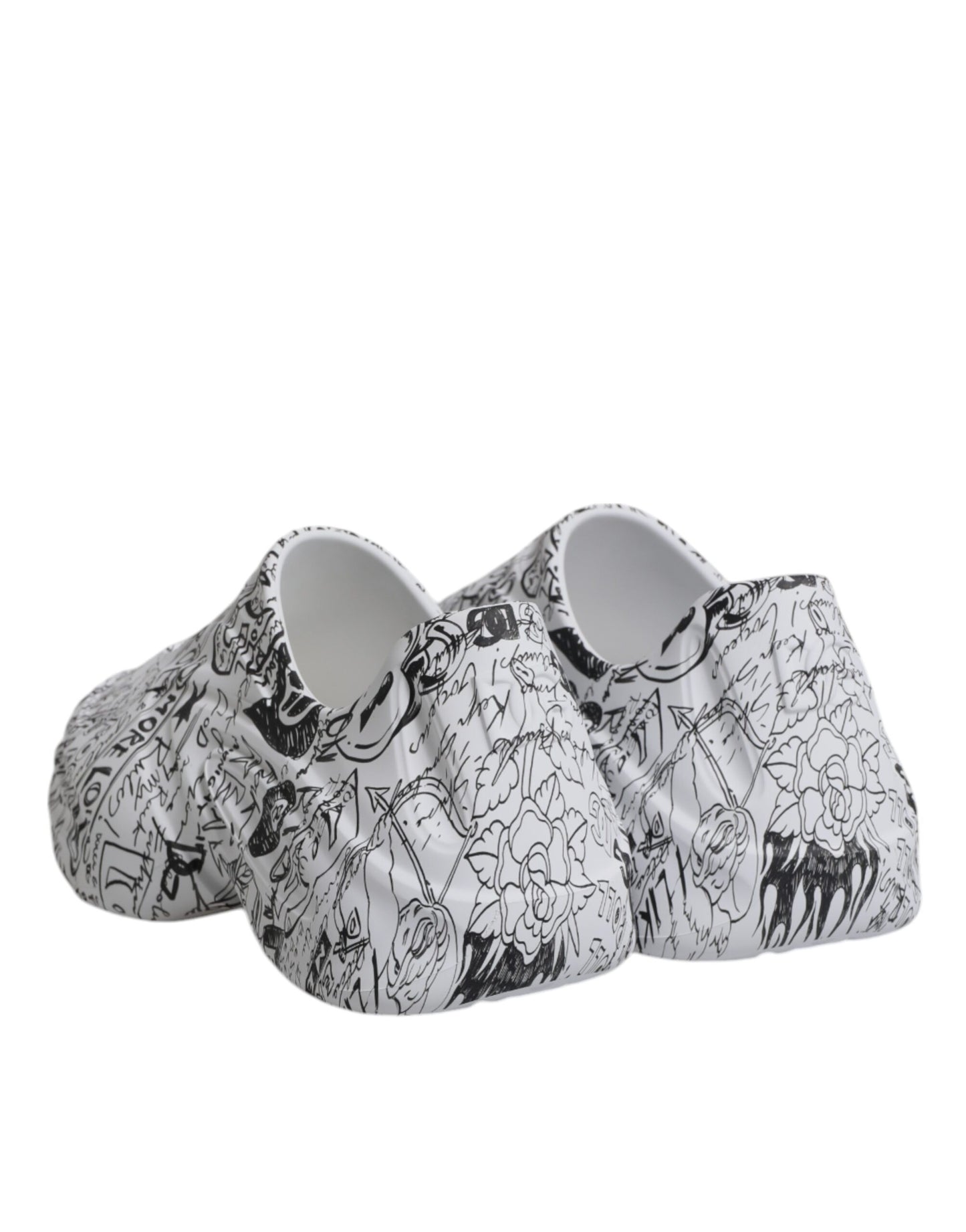 Dolce & Gabbana Vita Svarta Graffiti Daymaster Sneakers Skor