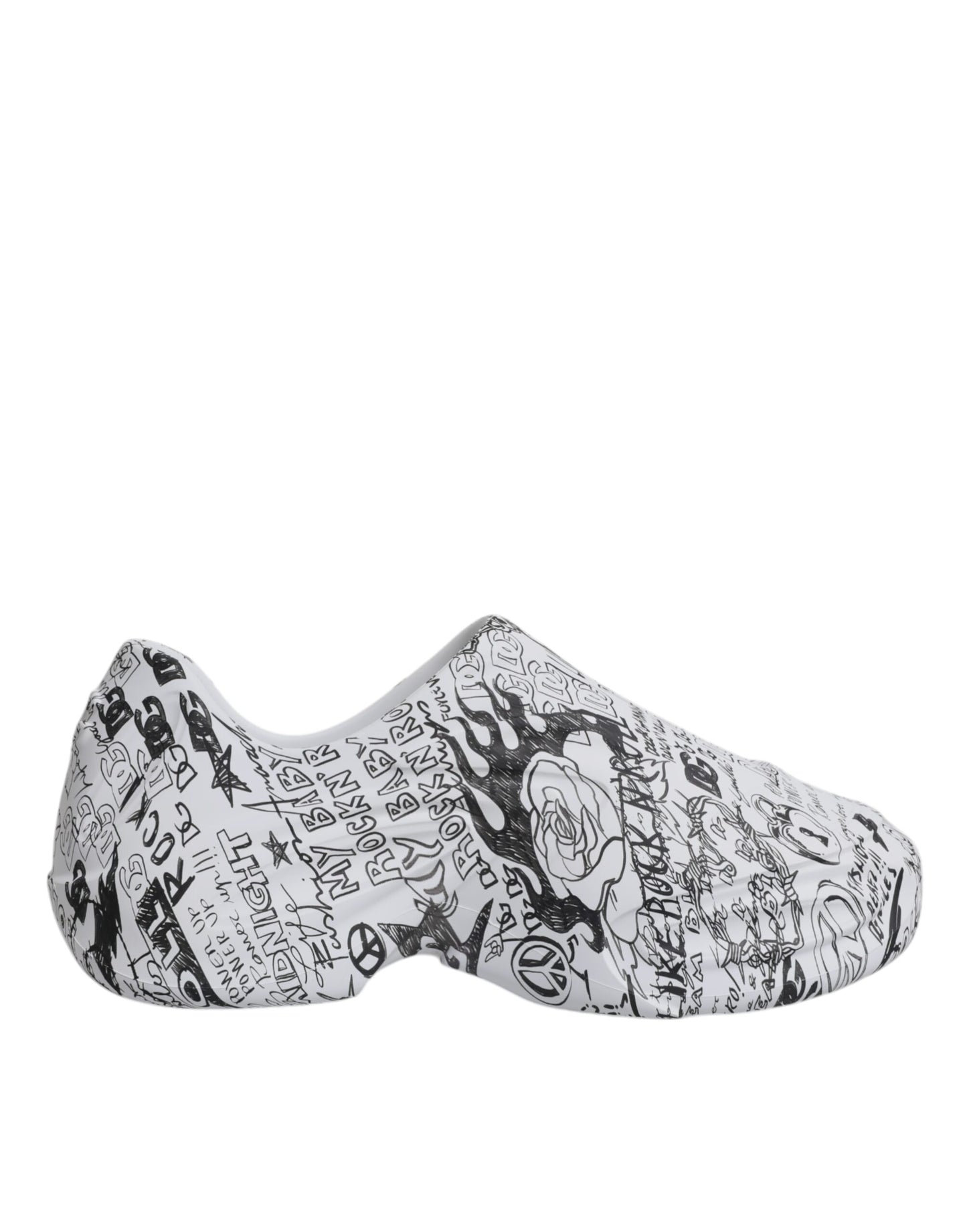 Dolce & Gabbana Vita Svarta Graffiti Daymaster Sneakers Skor