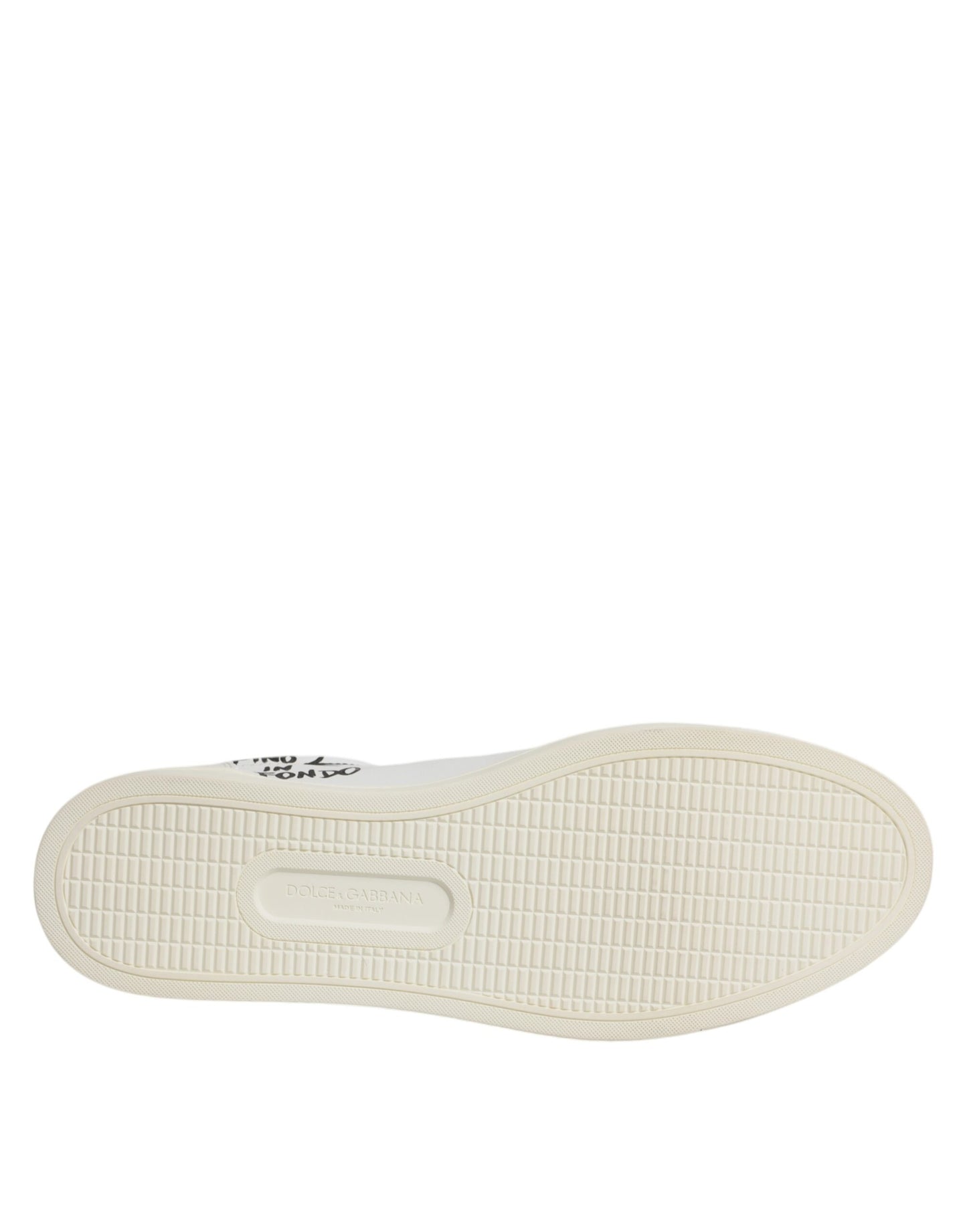 Dolce & Gabbana hvite skinn Milano lave sneakers